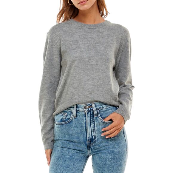 Wayf Heather Gray Open-Back Sweater - Picture 2 of 12